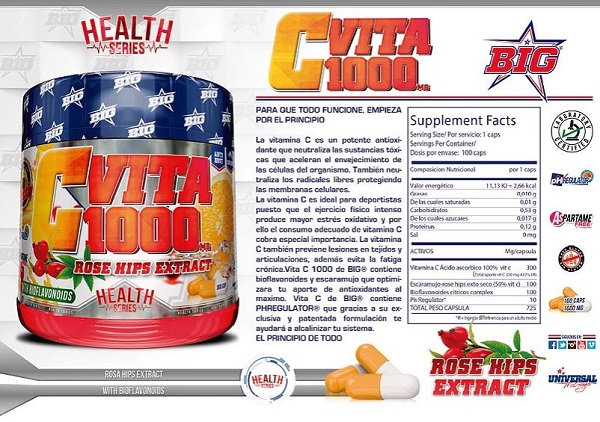 vita c 1000 integratore di acido ascorbico arricchito con rosa canina, potente azione antiossidante